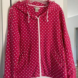 Women's Orvis Pink Polka Dot Hoodie - size large